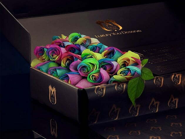 Mothers Day Rainbow Roses Delivery Online UK