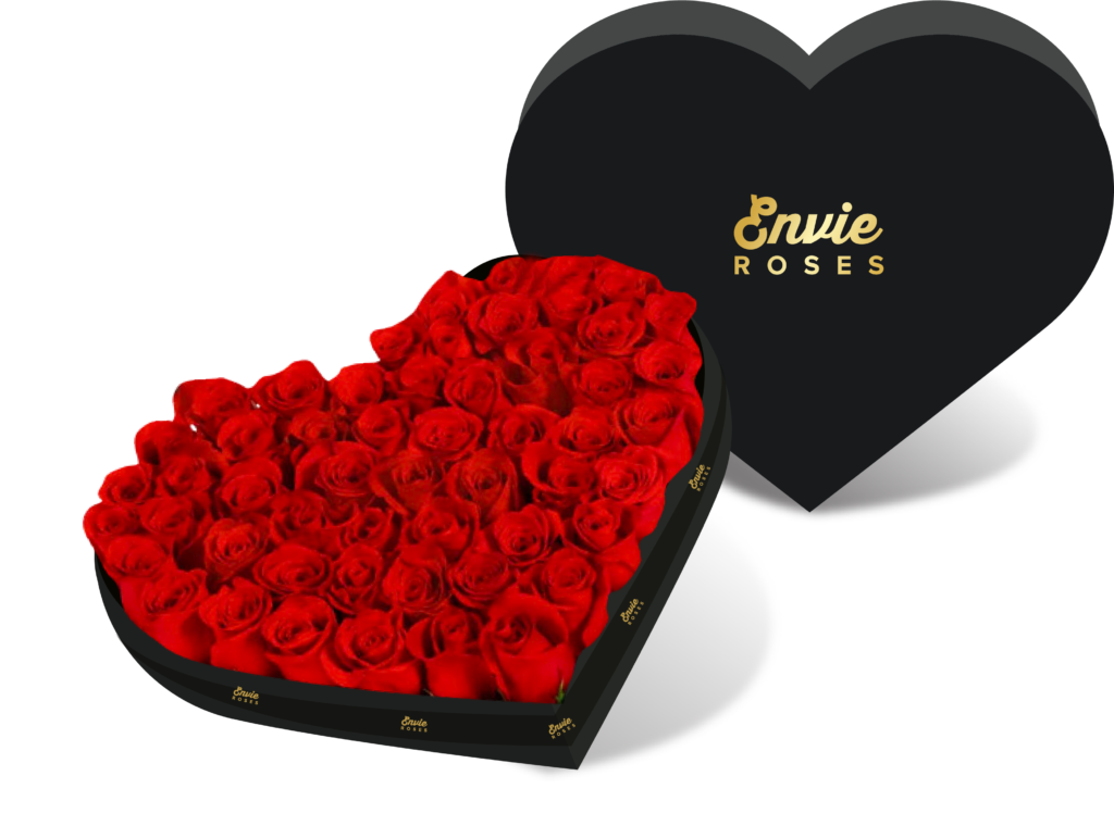 Valentines Day Luxury Roses Heart Delivered UK Nationwide